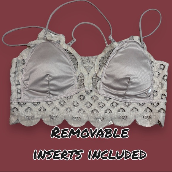 🎉HP🎉 NWOT ZENANA Crotchet Double Strap Bralette in Taupe. Size 2X - Picture 10 of 15